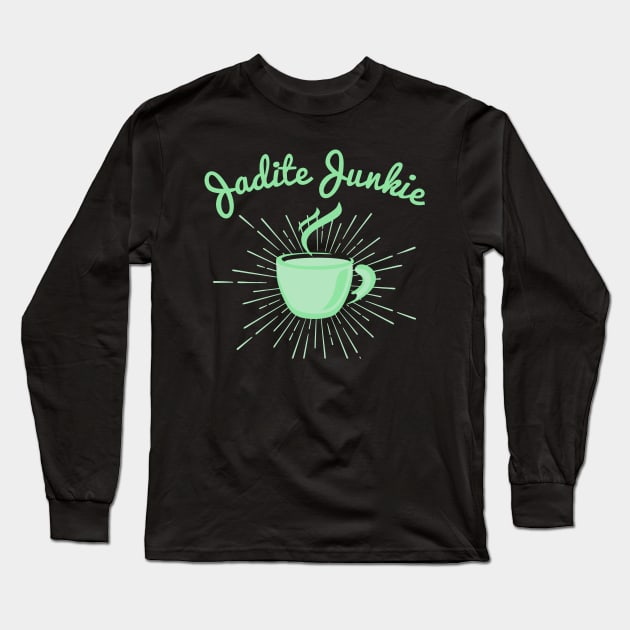 Jadite Junkie - Vintage Jadeite Green Coffee Cup Long Sleeve T-Shirt by SmokyKitten